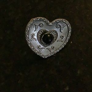 Silver heart ring